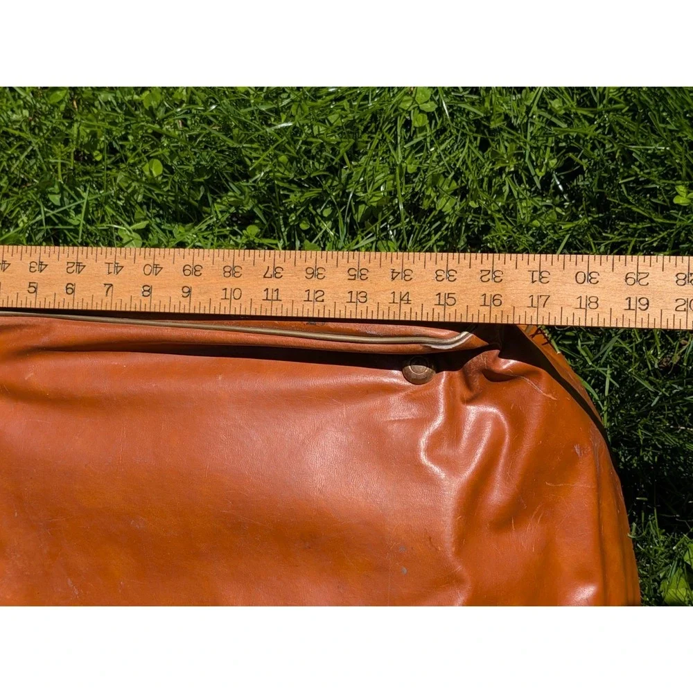Vintage Wilson NFL Duffle Bag Brown‎ Vinyl Gym Travel Football Equipment Bag USA